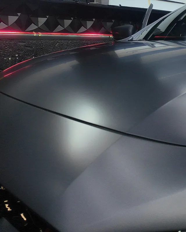 GAC Empow R bonnet with a matte finish after full-body clear matte PPF at JU Riyadh Center